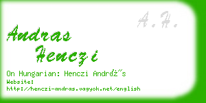 andras henczi business card